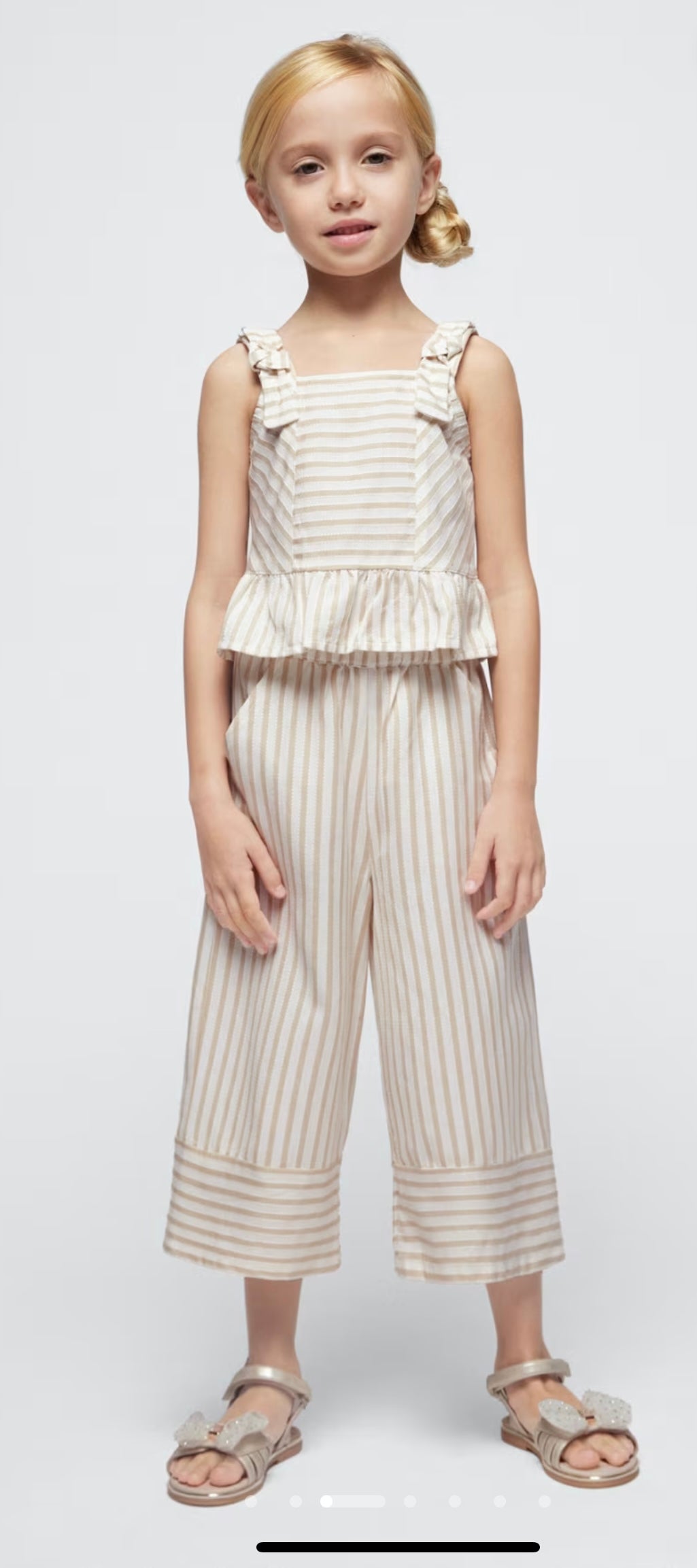 Mayoral ivory stripe trouser set
