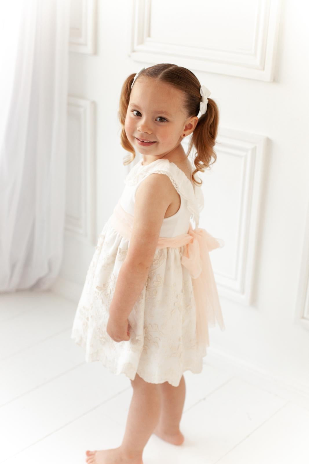Martin Aranda cream embroidered dress
