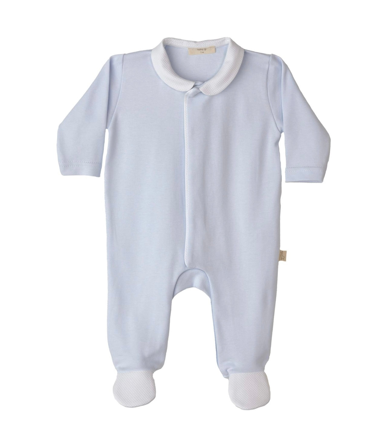 Baby Gi blue cotton angel wing babygrow