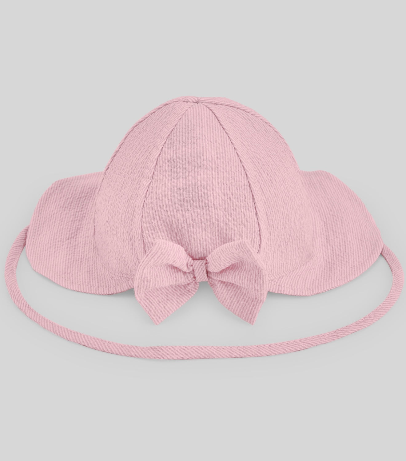 PRE ORDER - Paz pink stripe bow sunhat