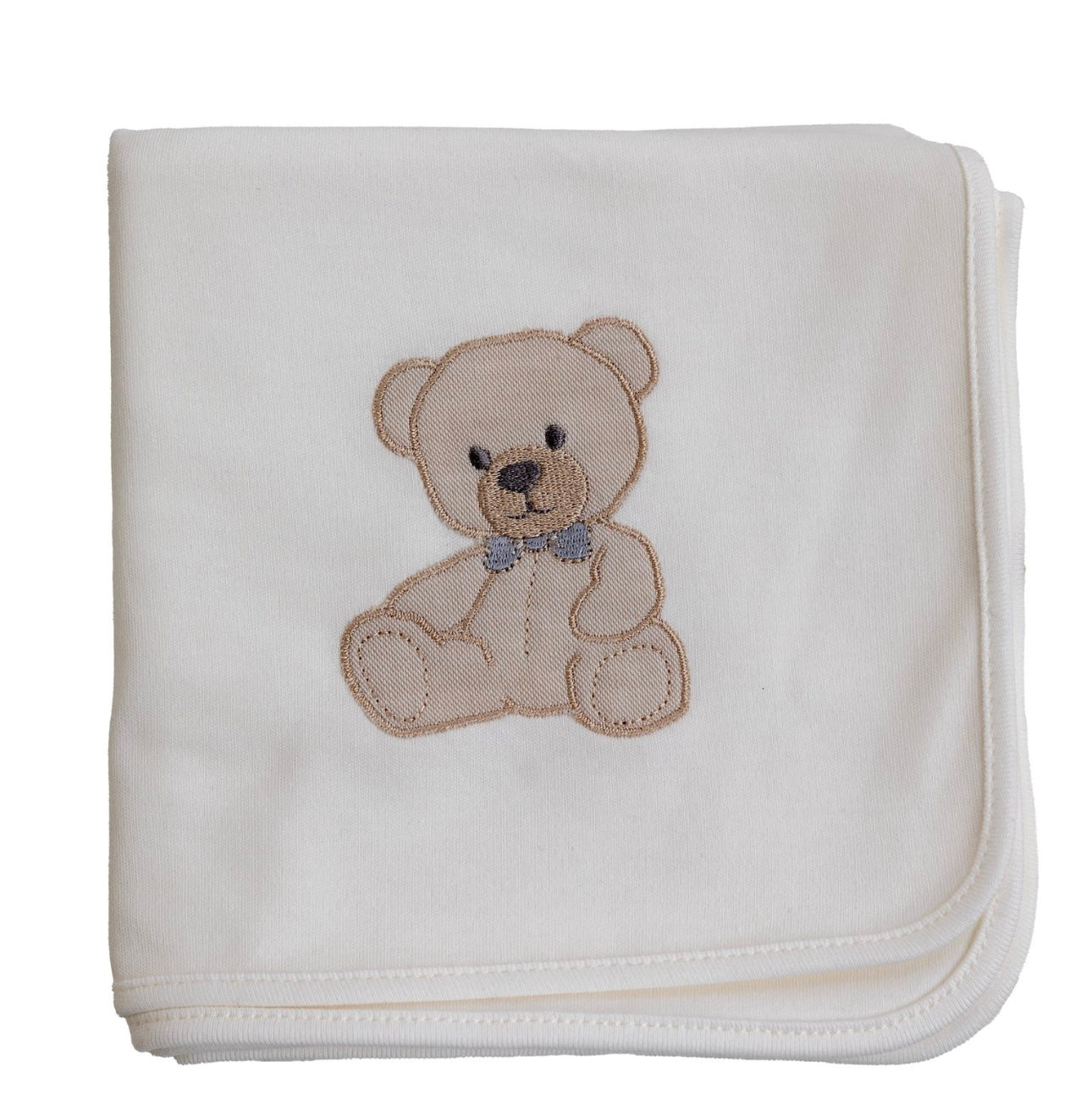 Baby Gi ivory cotton teddy bear muslin