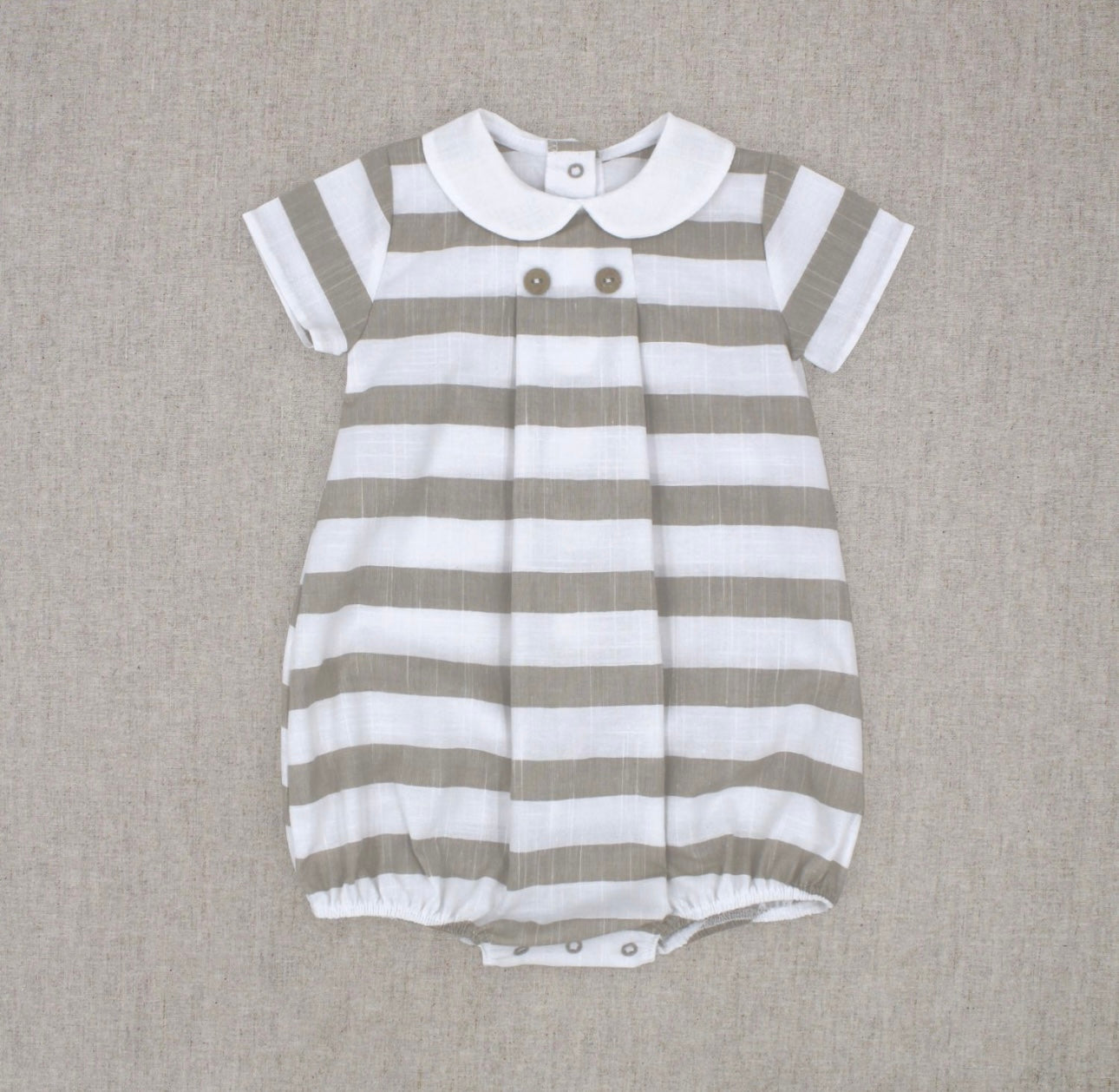 Rapife beige & white stripe romper