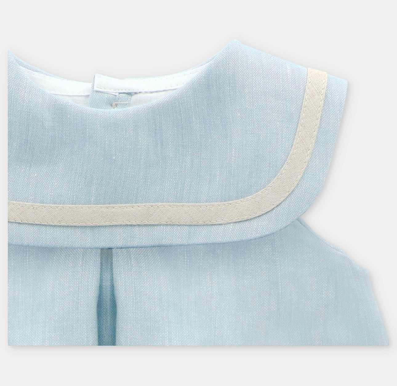 Martin Aranda boys blue and beige sailor collar romper