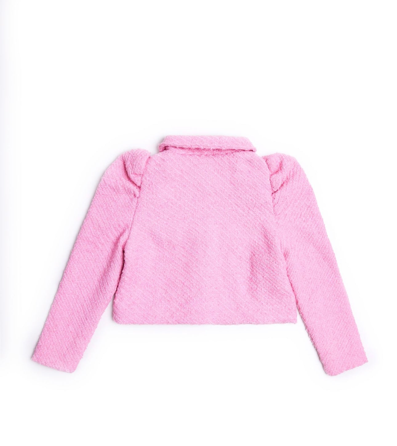 BCBG girls pink tweed jacket & skirt set