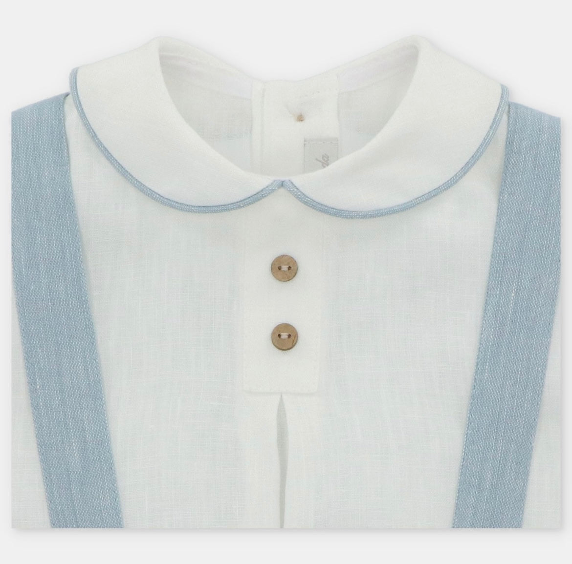 Martin aranda blue linen dungaree set