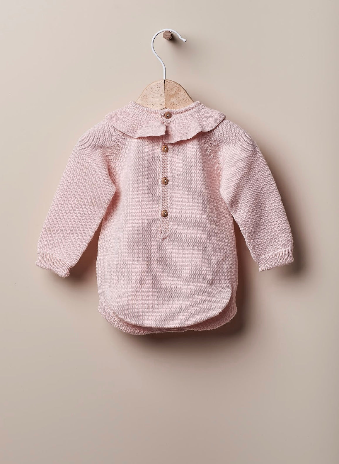 Wedoble pink knit frilled romper