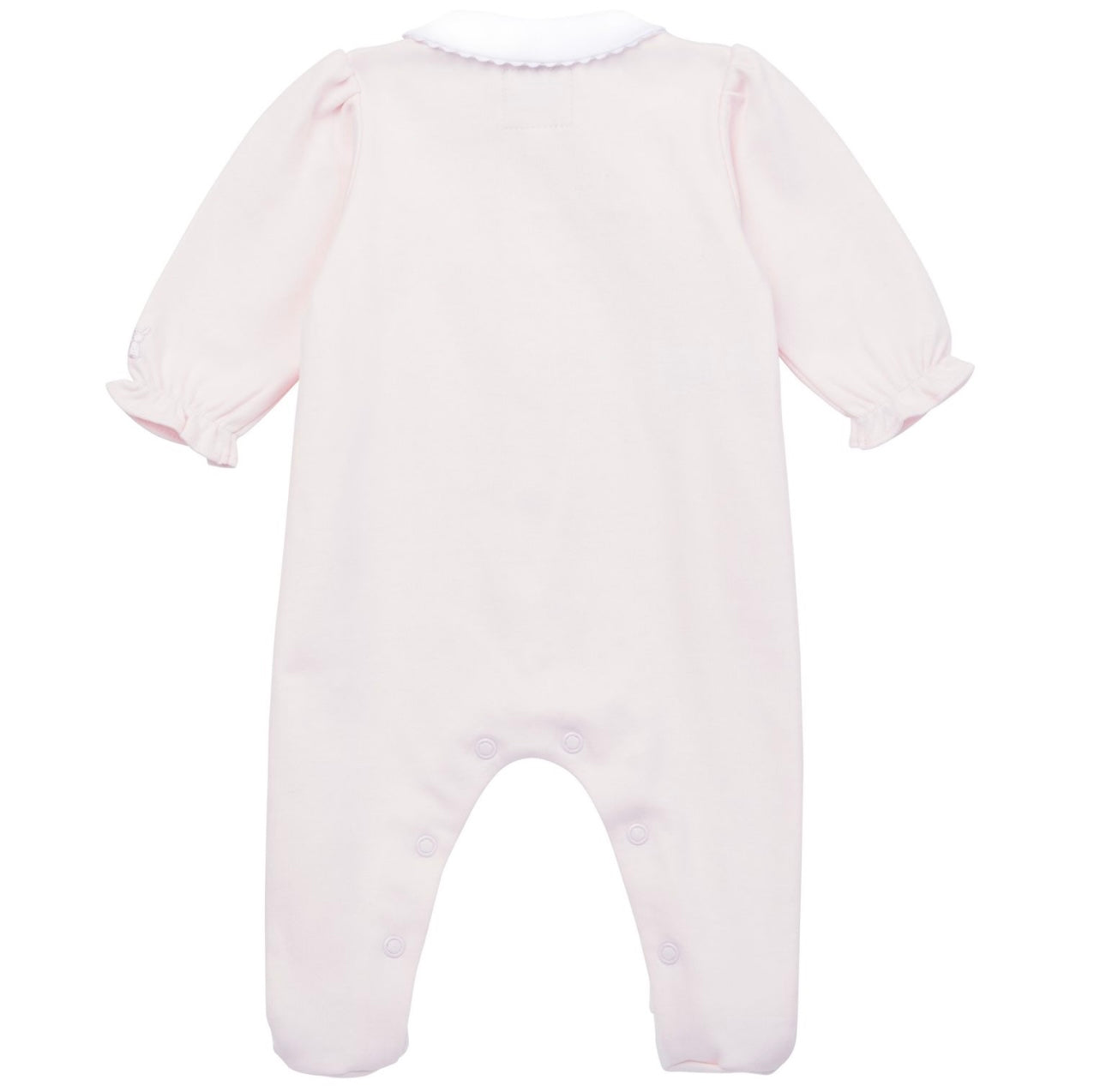 Emile et rose baby pink bunny embroidered babygrow & hat set