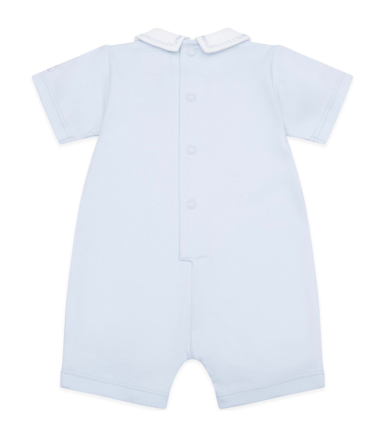 Emile et rose baby blue embroidered cotton romper