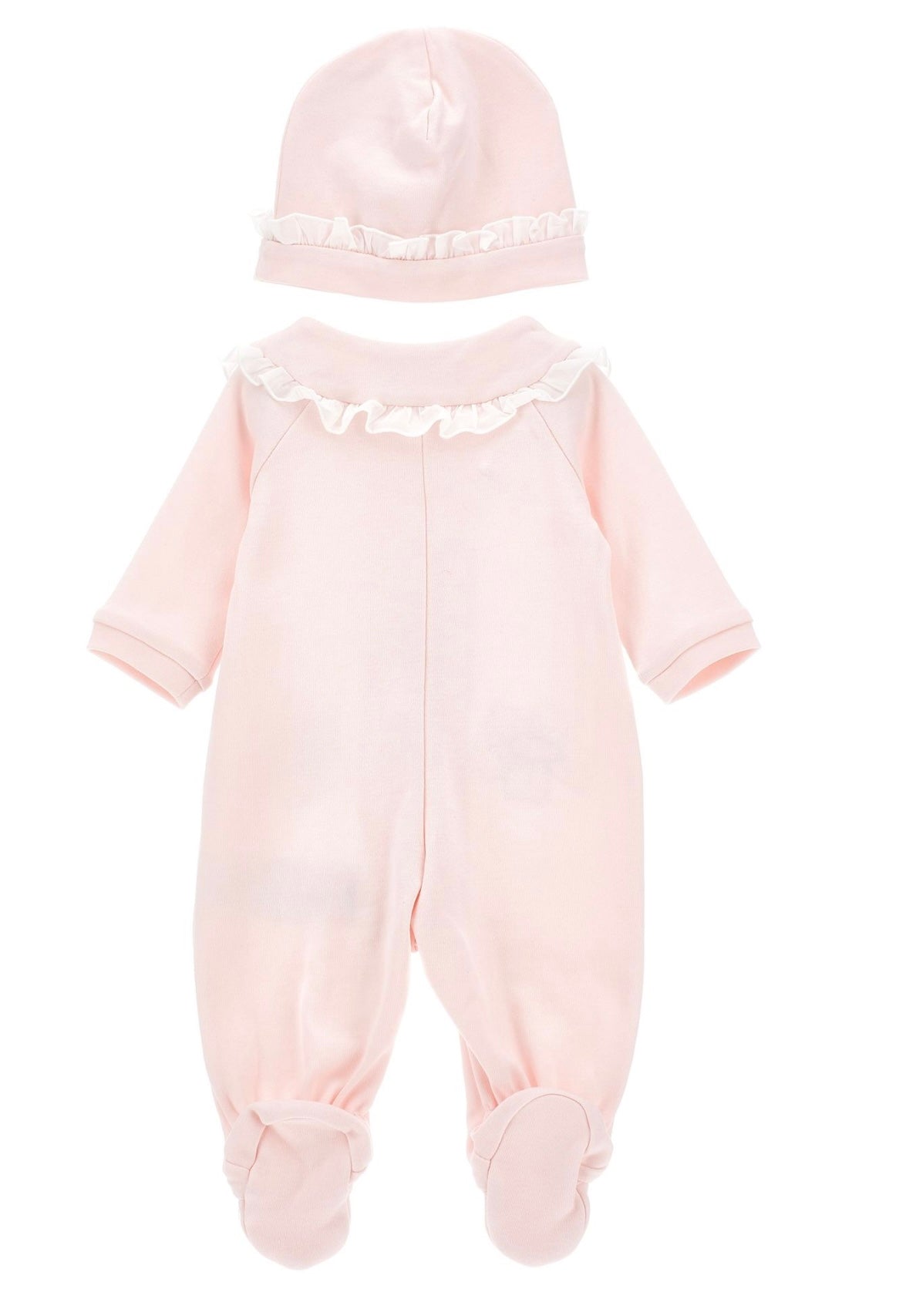 PRE ORDER - monnalisa pink daisies babygrow & hat set