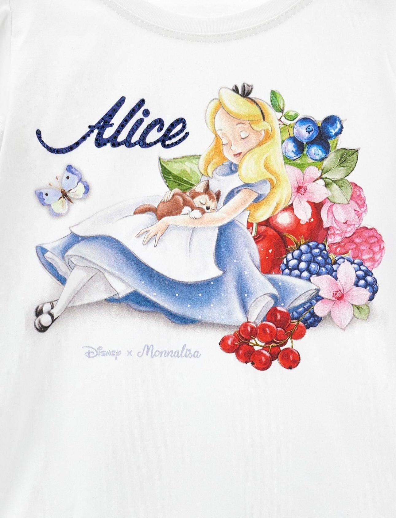 Monnalisa blue Alice in wonderland skirt set