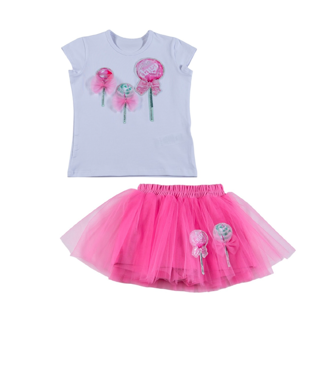 Daga pink more sugar skirt set