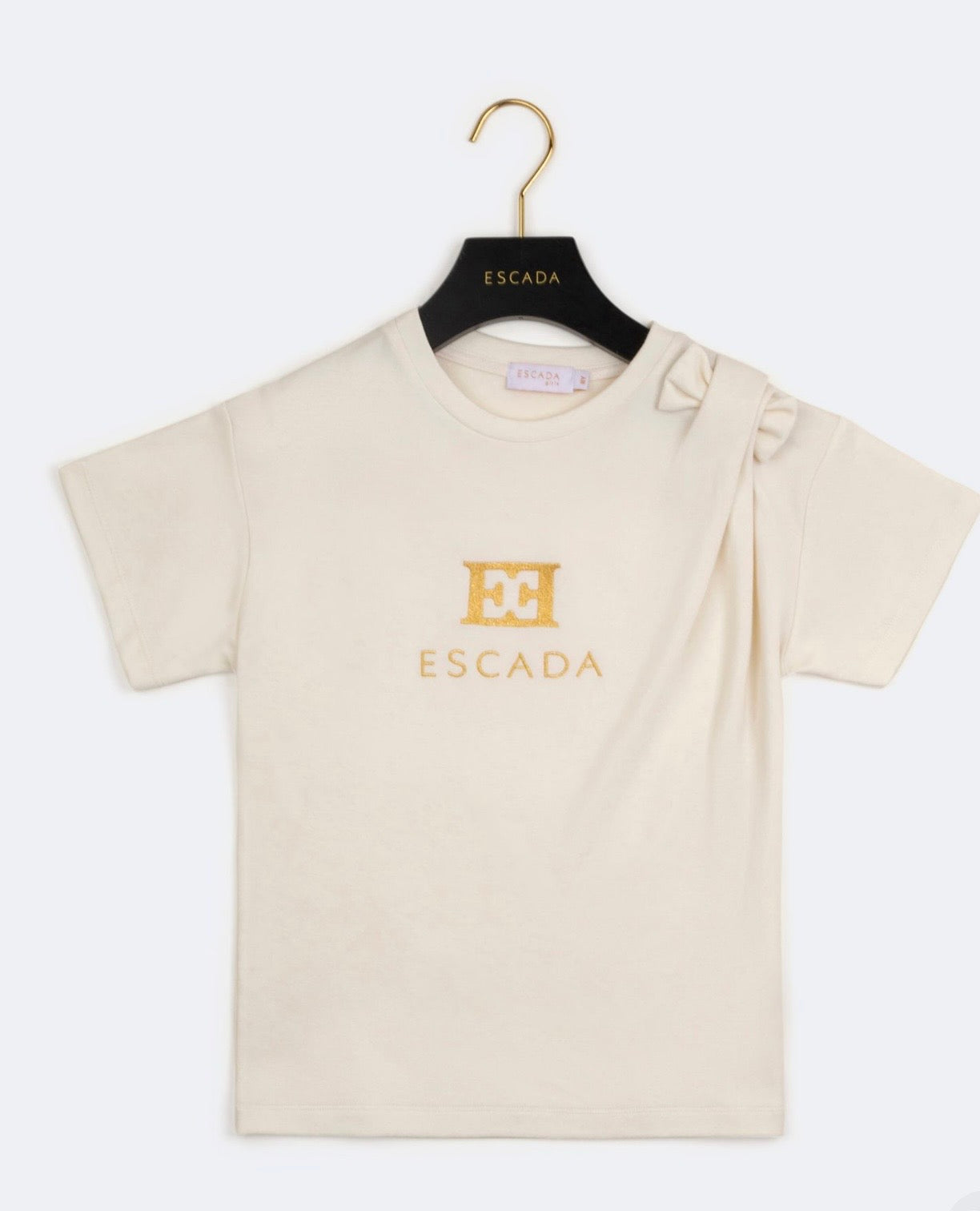 PRE ORDER - Escada cream logo t-shirt & flare trouser set