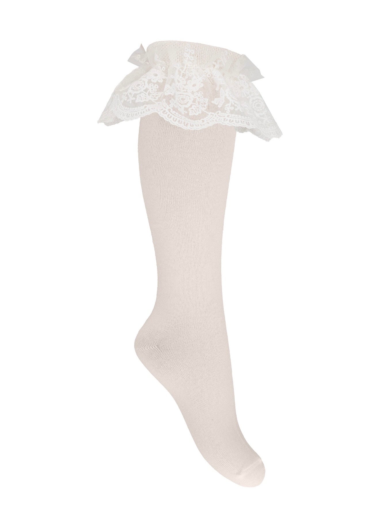 PRE ORDER - Daga ‘Lace & Grace’ white lace knee high socks