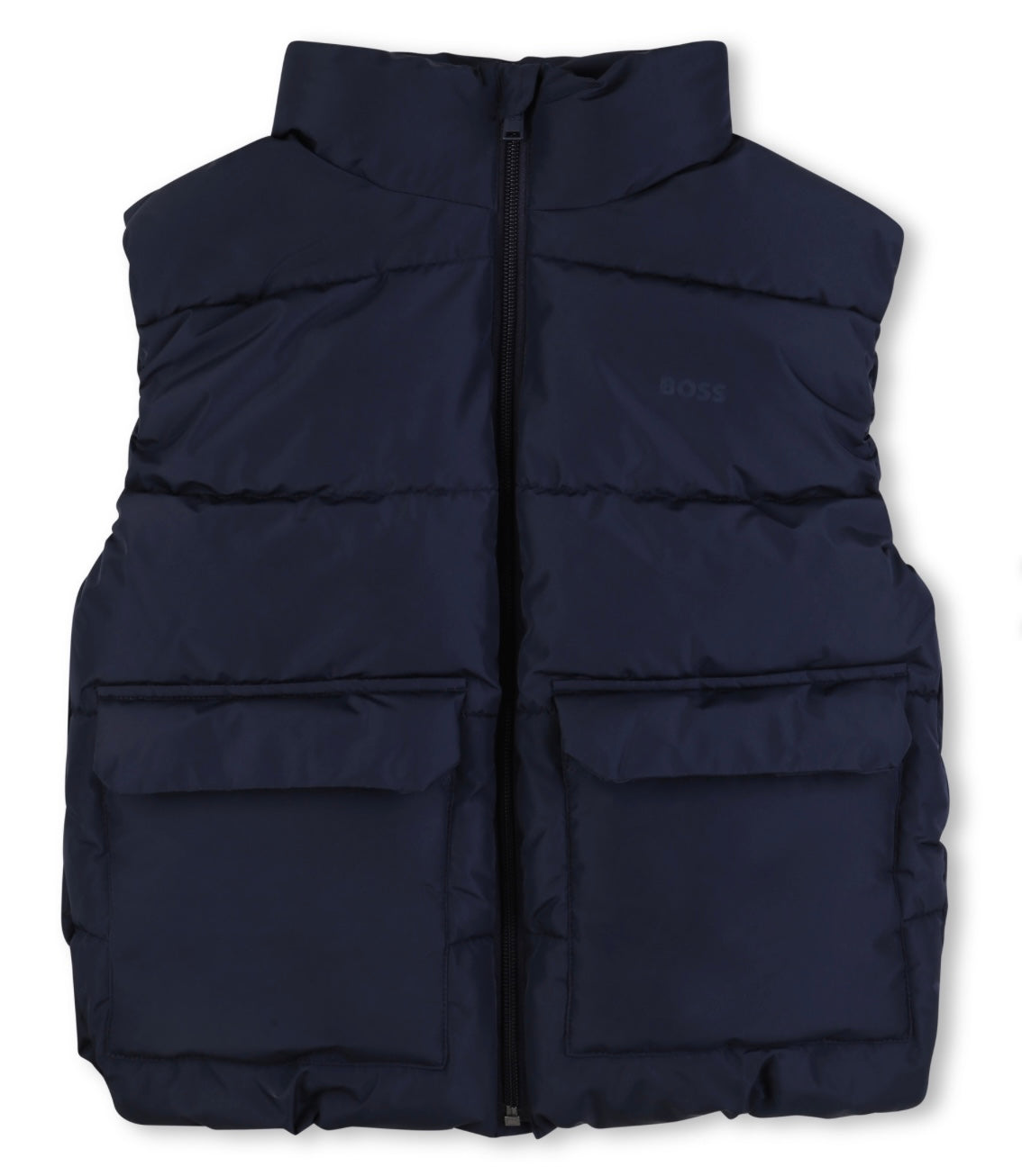 Boss navy blue puffer body-warmer
