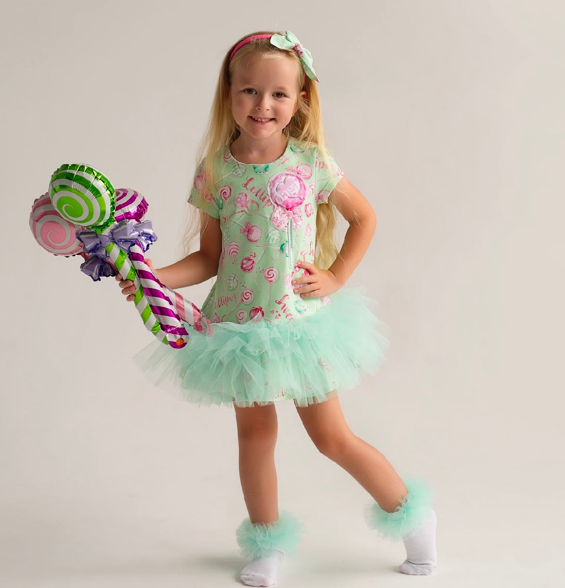 Daga more sugar mint green tulle dress