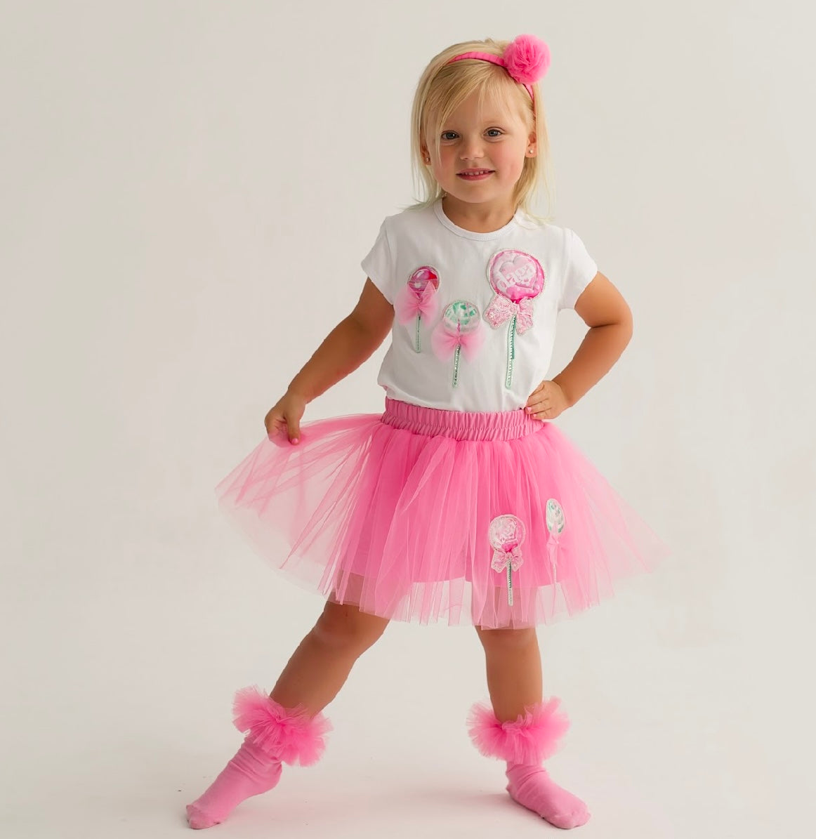Daga pink more sugar skirt set