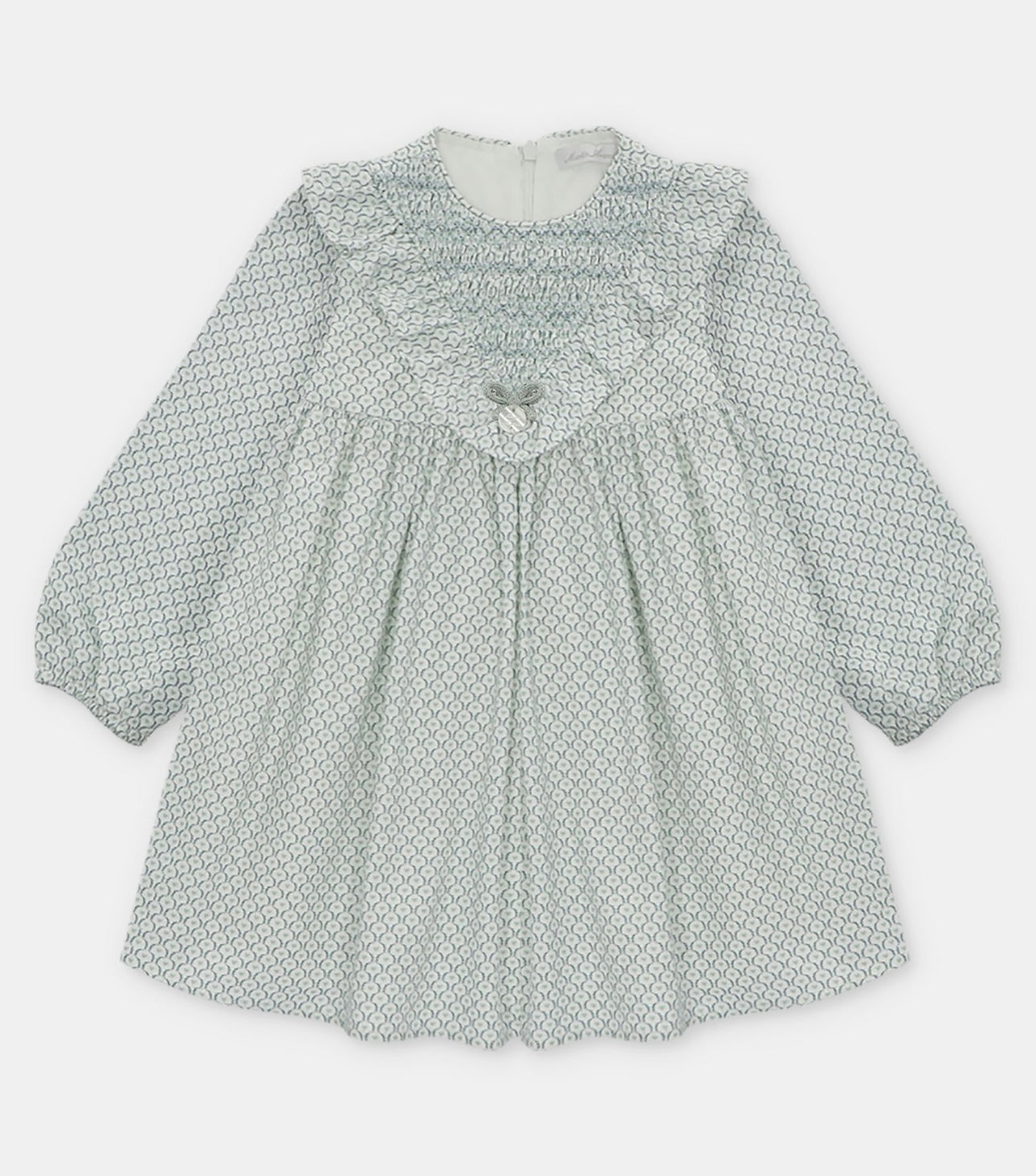 Martin Aranda blue cotton smocked dress