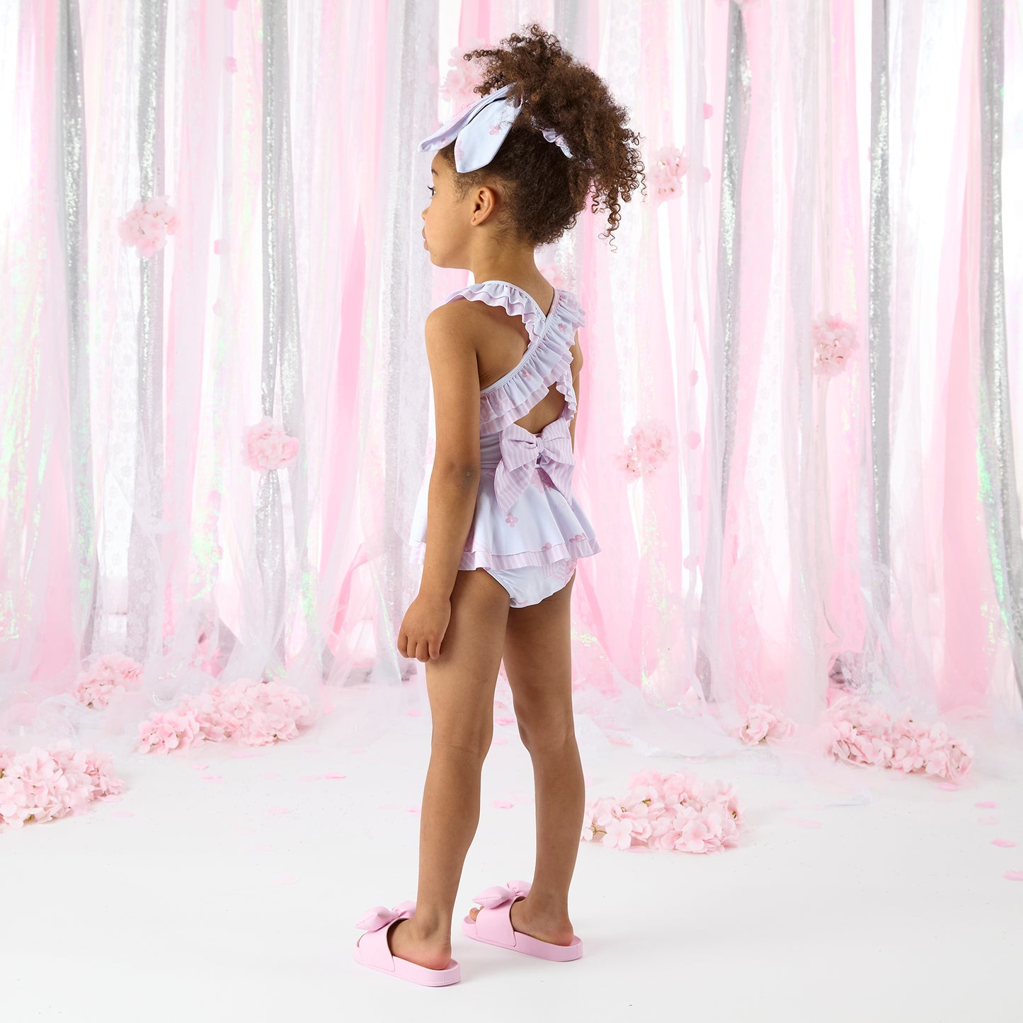 Adee heavenly hydrangea frilled swimsuit
