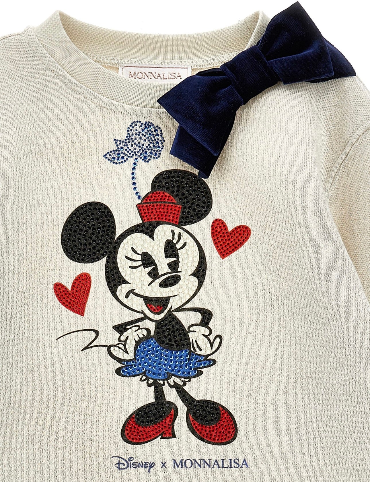 PRE ORDER - Monnalisa beige Minnie Mouse jumper dress