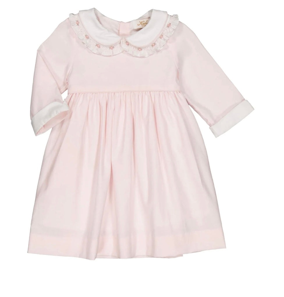 Kidiwi pink hand smocked cotton dress