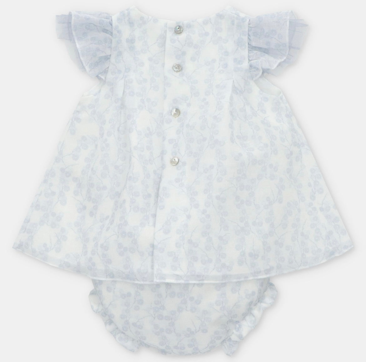 Martin aranda blue and white floral blouse & pant set