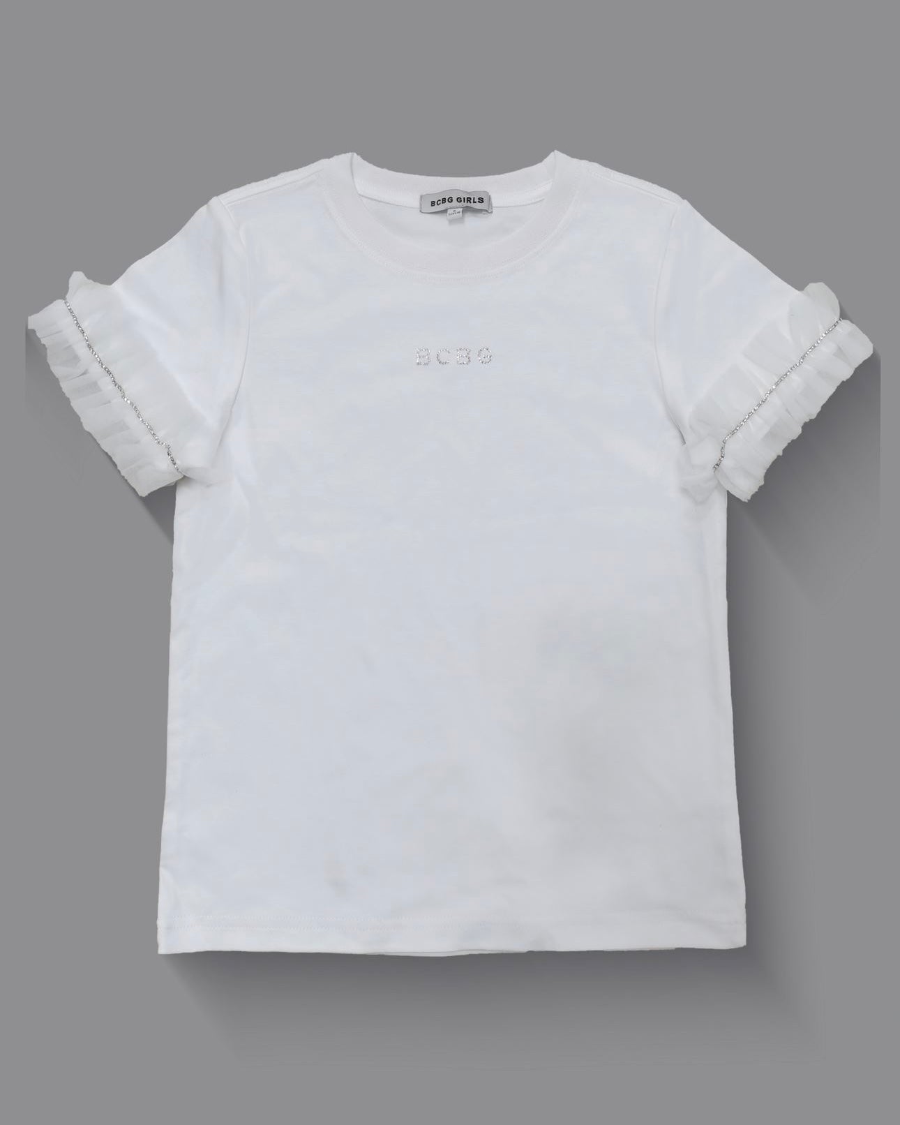 BCBGMAXAZARIA girls white tulle T-shirt