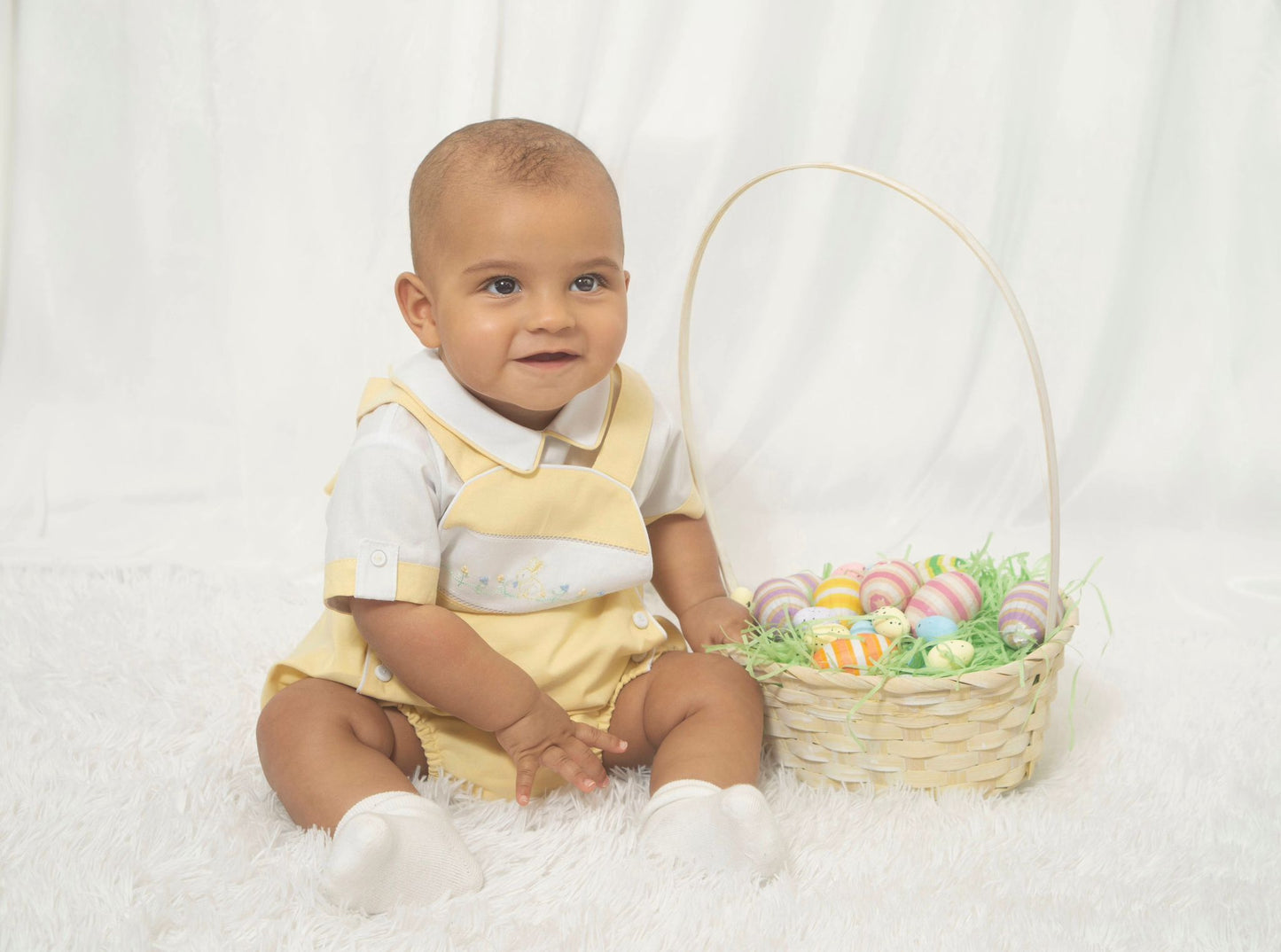 Pretty originals boys yellow romper and shirt set