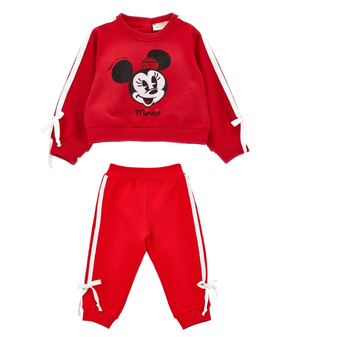 Monnalisa red Minnie Mouse tracksuit set