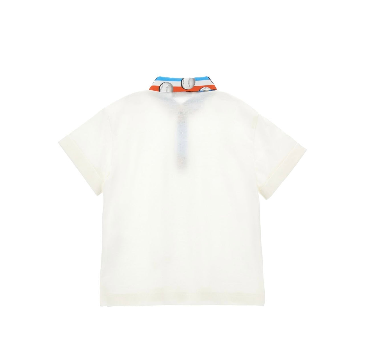 Monnalisa white & blue tennis polo shirt