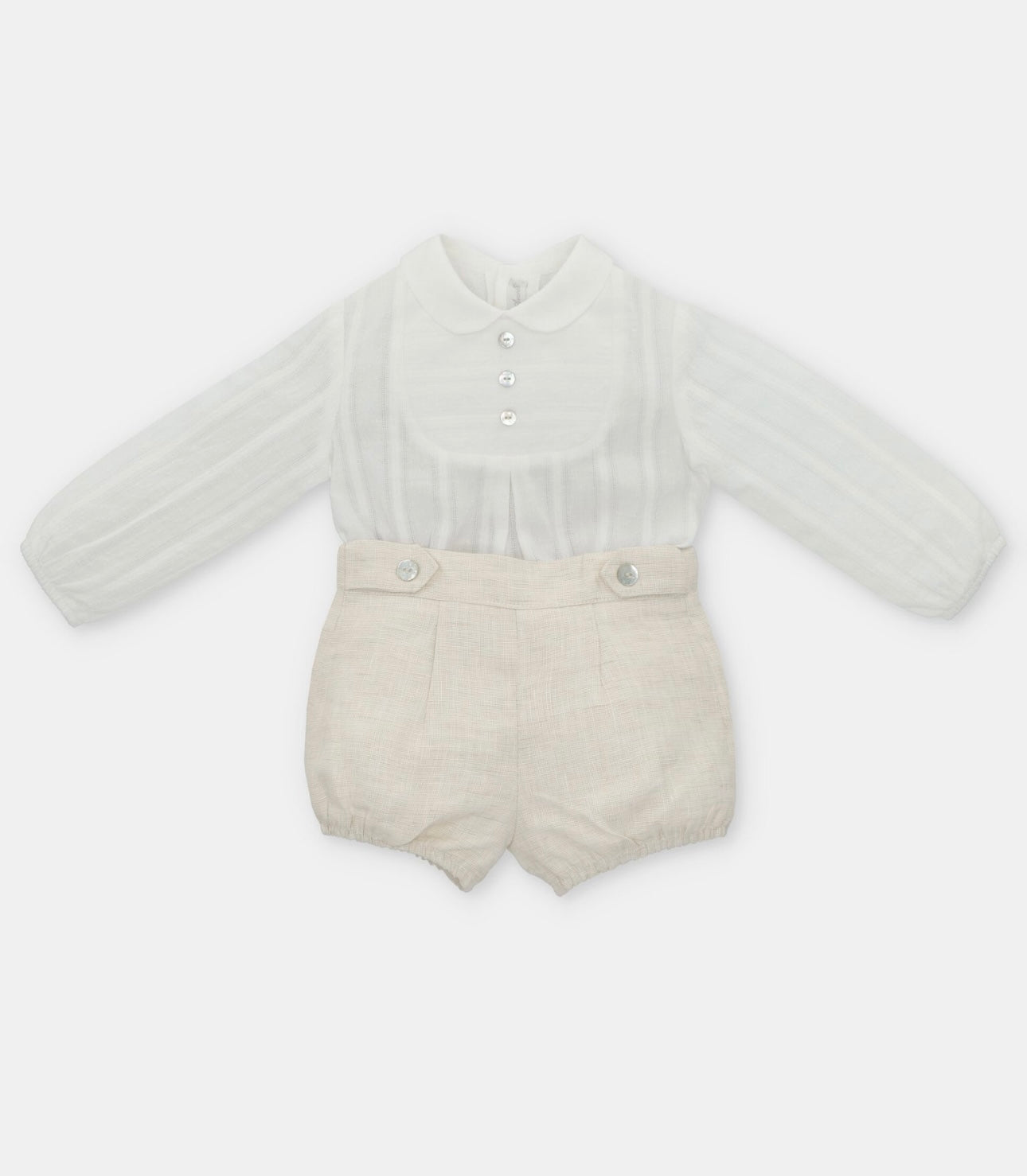 Martin Aranda beige cotton shirt set