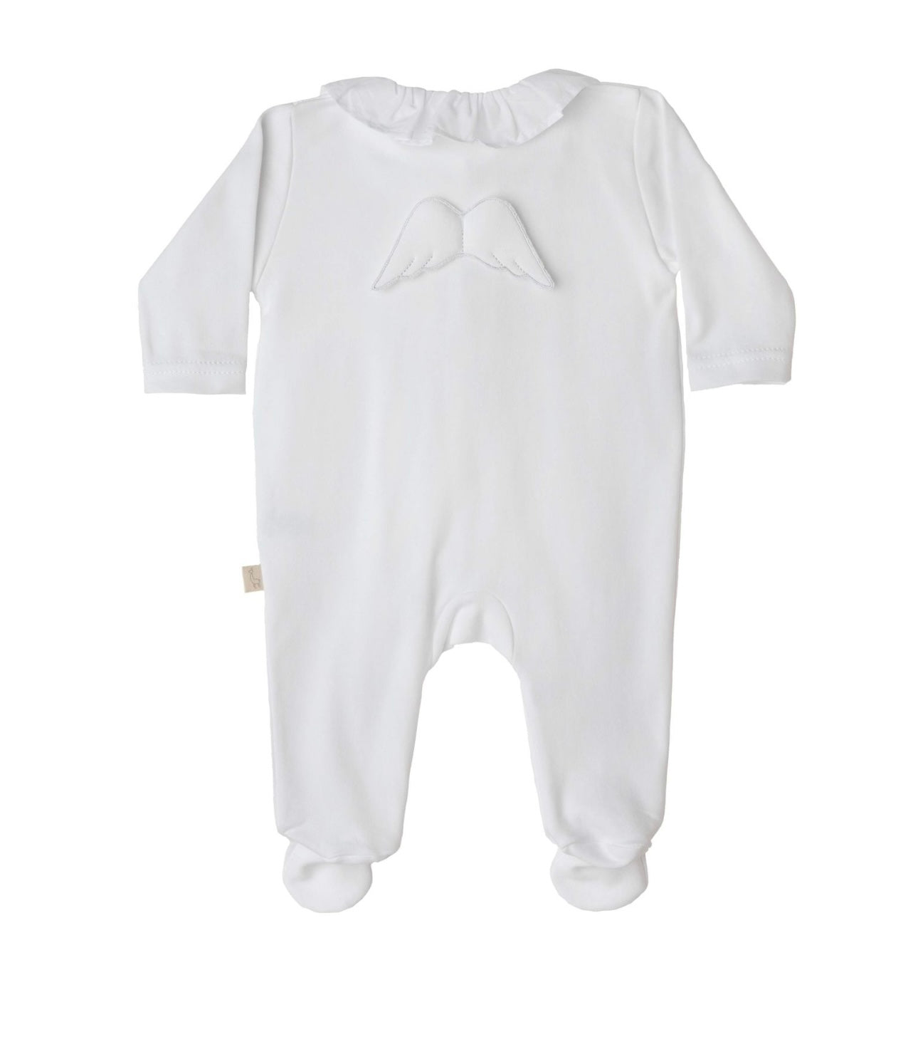 Baby Gi white cotton frilled angel wing babygrow