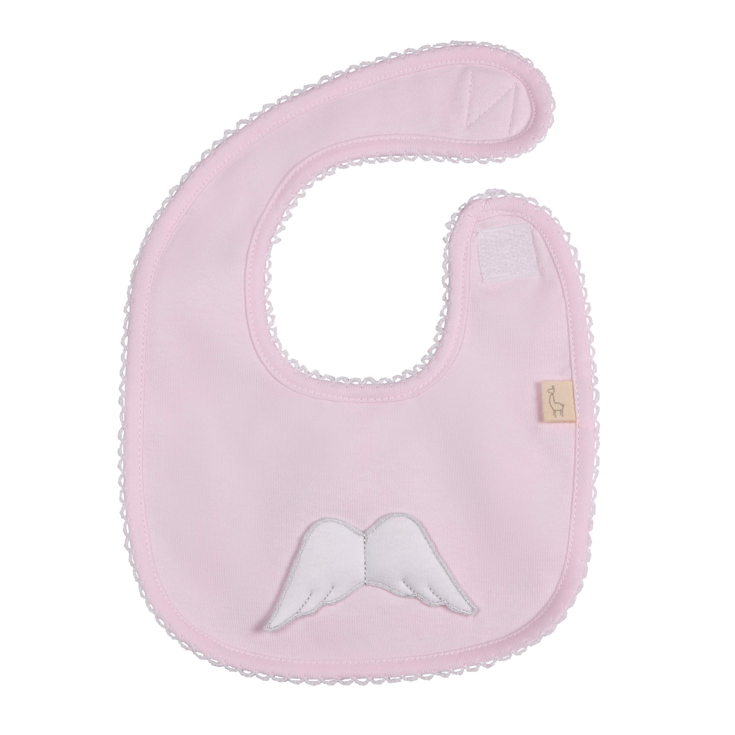 Baby gi angel wing pink cotton bib