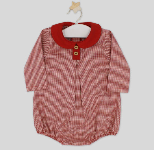 Rapife red dog tooth romper