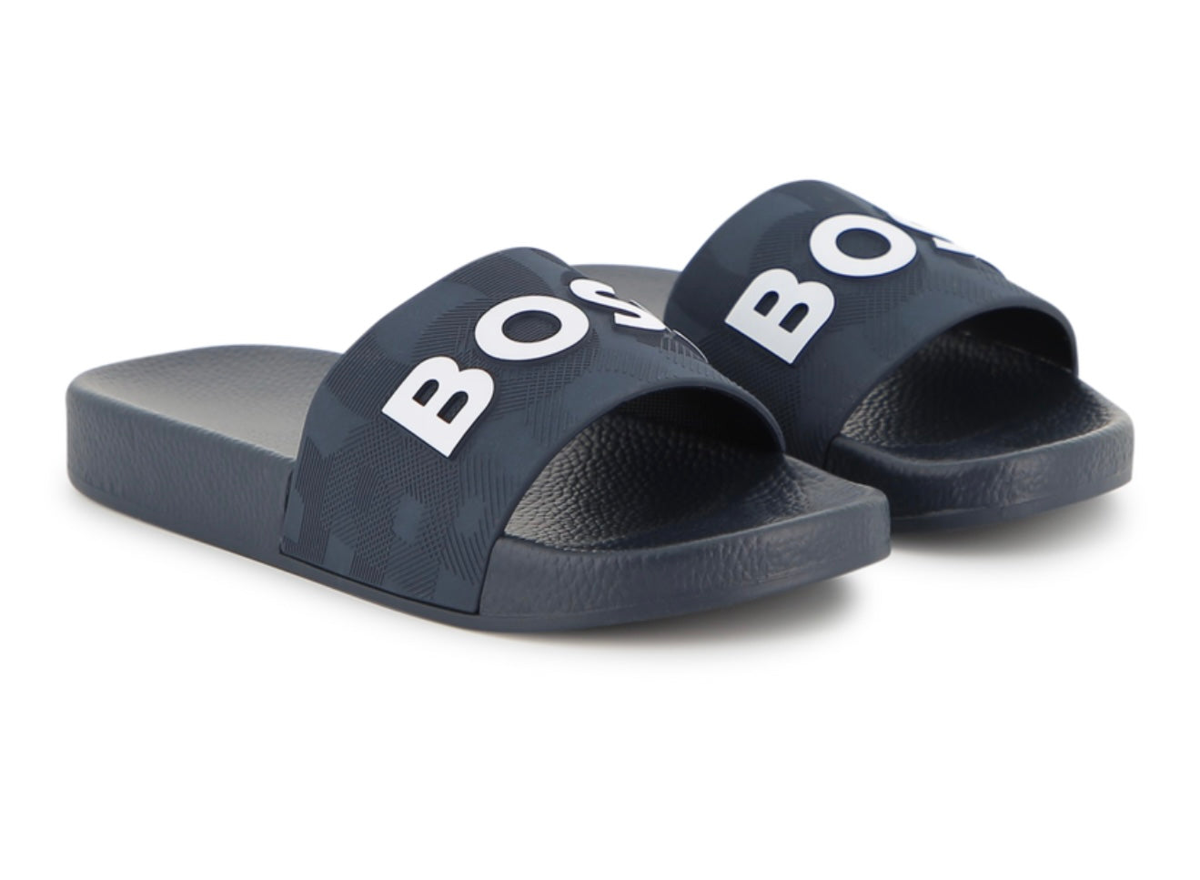 Boss navy blue logo sliders