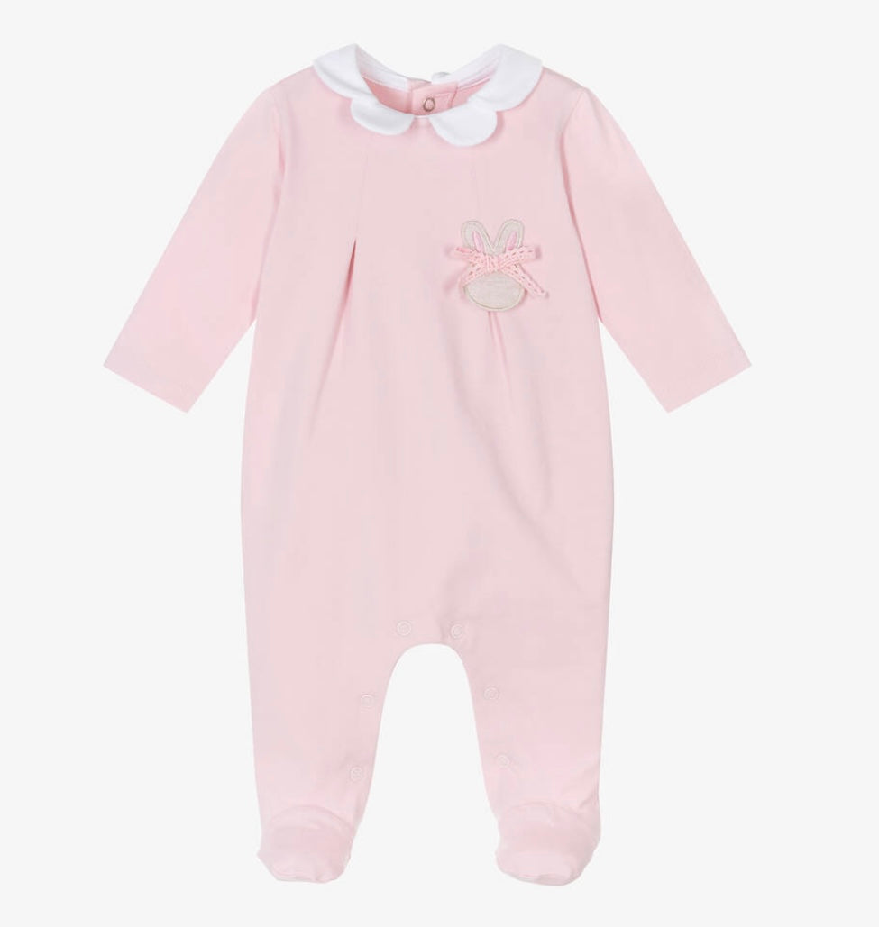 Mayoral pink bunny baby grow