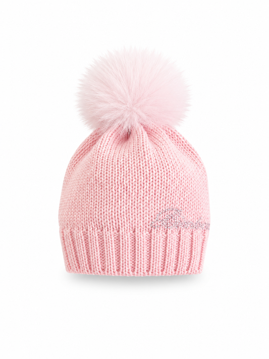 Bimbalo pink diamanté Pom Pom hat