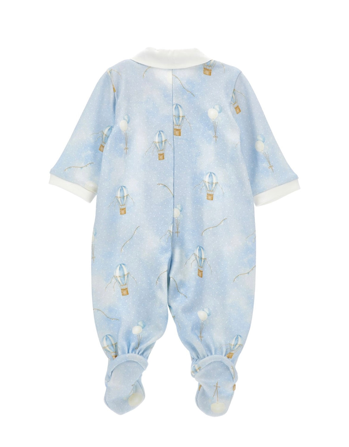 monnalisa blue hot air balloon babygrow