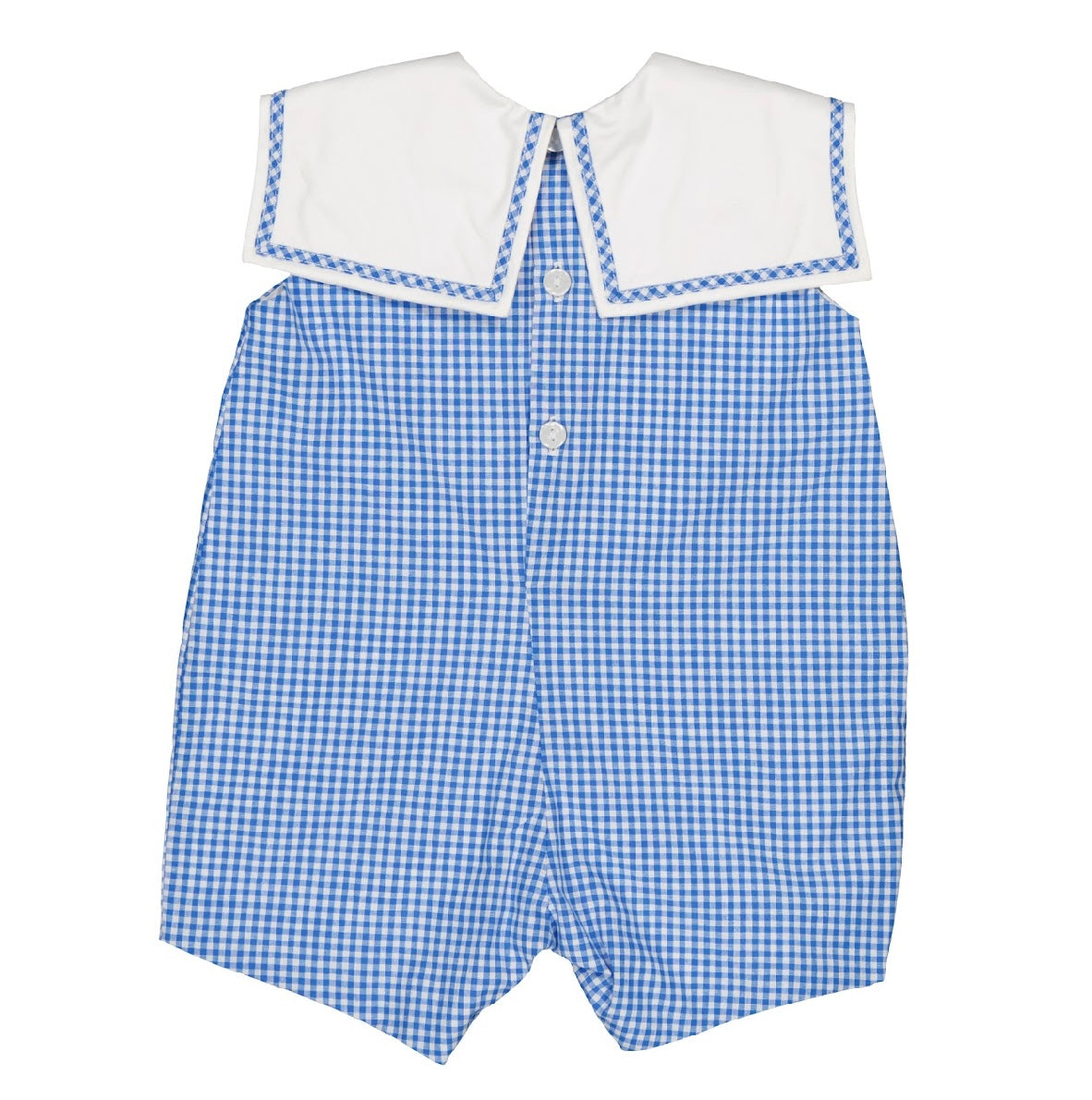Kidiwi blue check sailor ‘Liseron’ romper