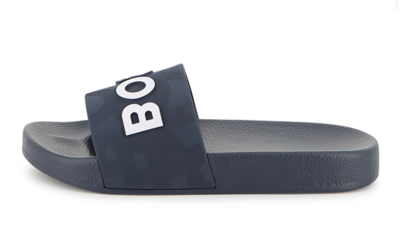 Boss navy blue logo sliders