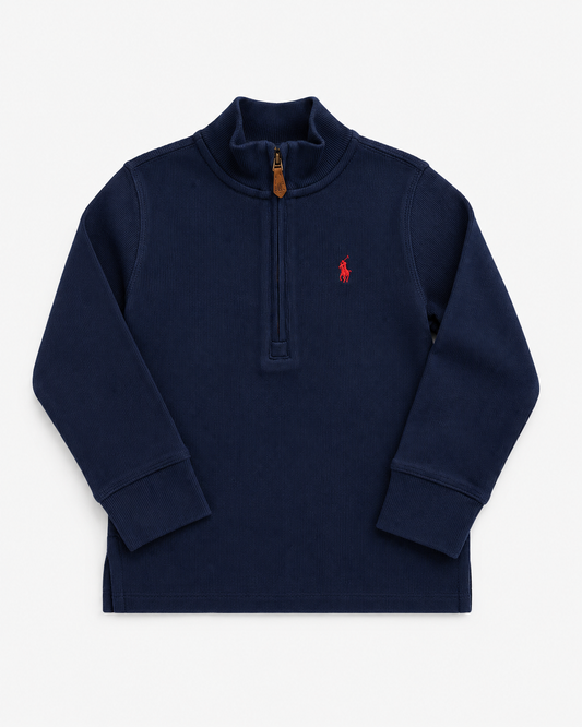 Ralph Lauren navy knitted half-zip pull over