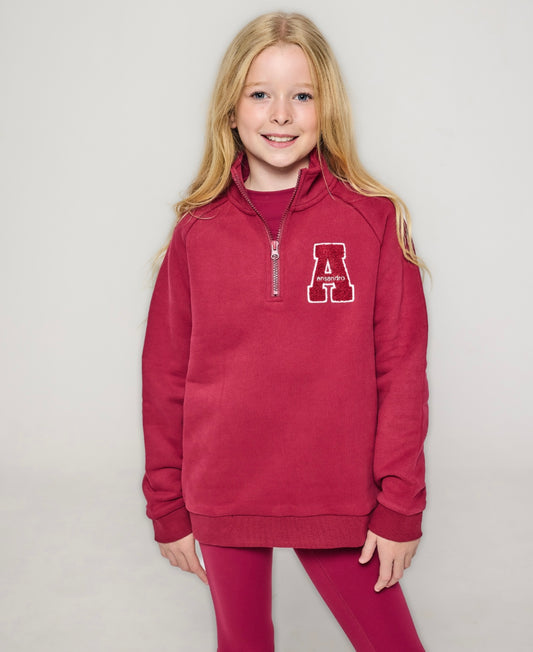 Ansandro cherry oversized funnel neck sweatshirt