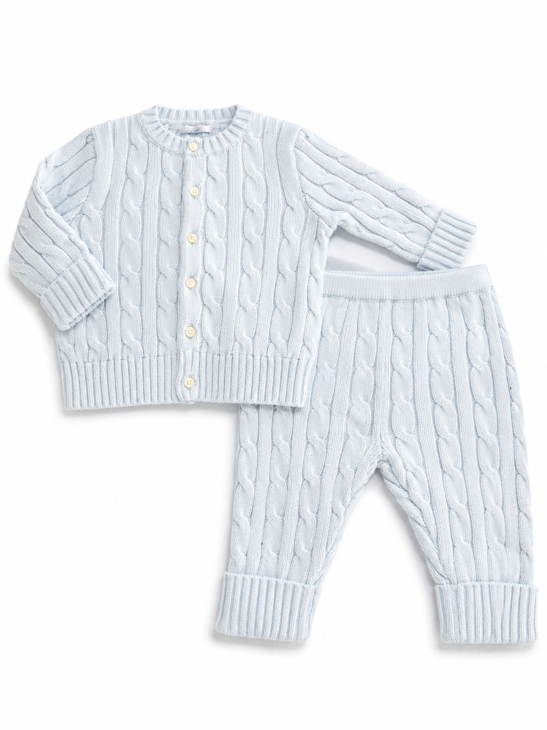 Ralph Lauren pale blue knitted legging set