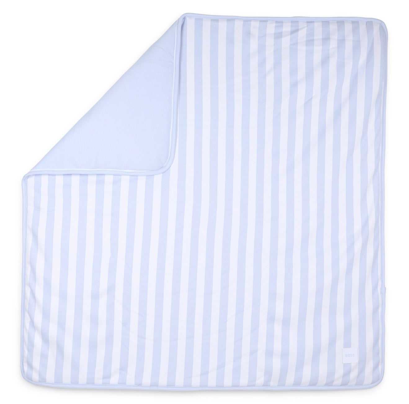 Boss pale blue striped blanket