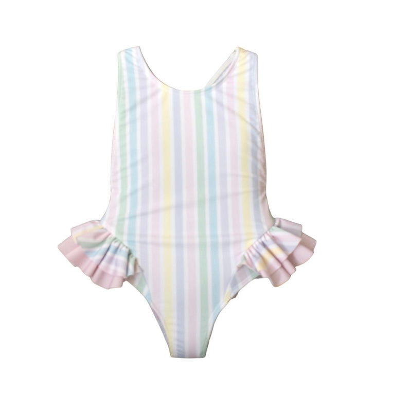 PRE ORDER - meia pata pastel stripe ‘Bahamas’ swimsuit
