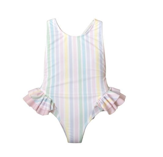 PRE ORDER - meia pata pastel stripe ‘Bahamas’ swimsuit