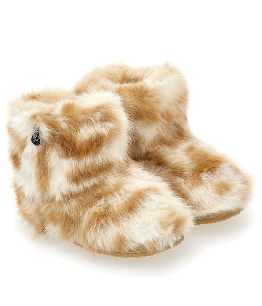 PRE ORDER - monnalisa beige faux fur booties
