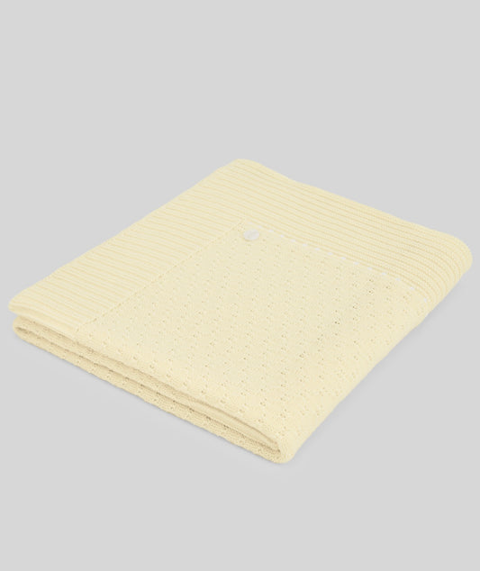 PRE ORDER - Paz yellow knit blanket