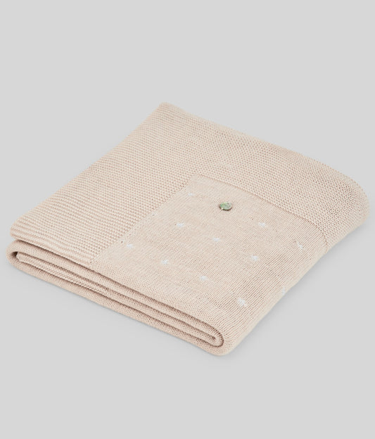 PRE ORDER - Paz beige knit blanket