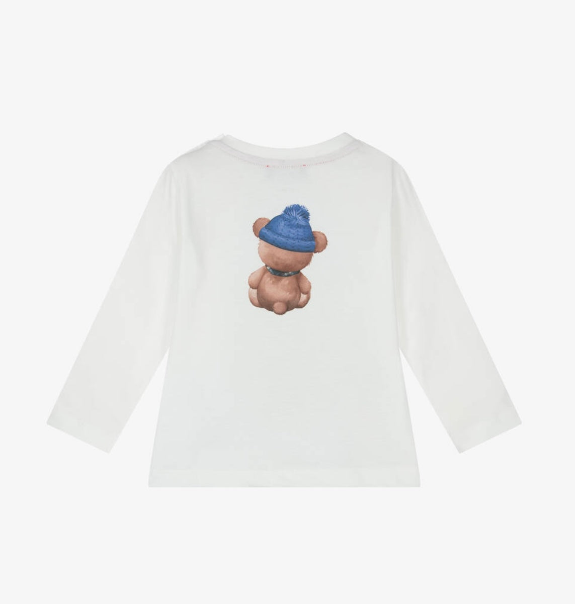 Monnalisa white cotton teddy bear T-shirt