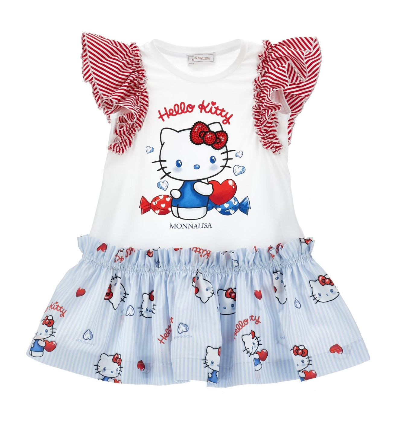 PRE ORDER - monnalisa hello kitty frilled t-shirt dress